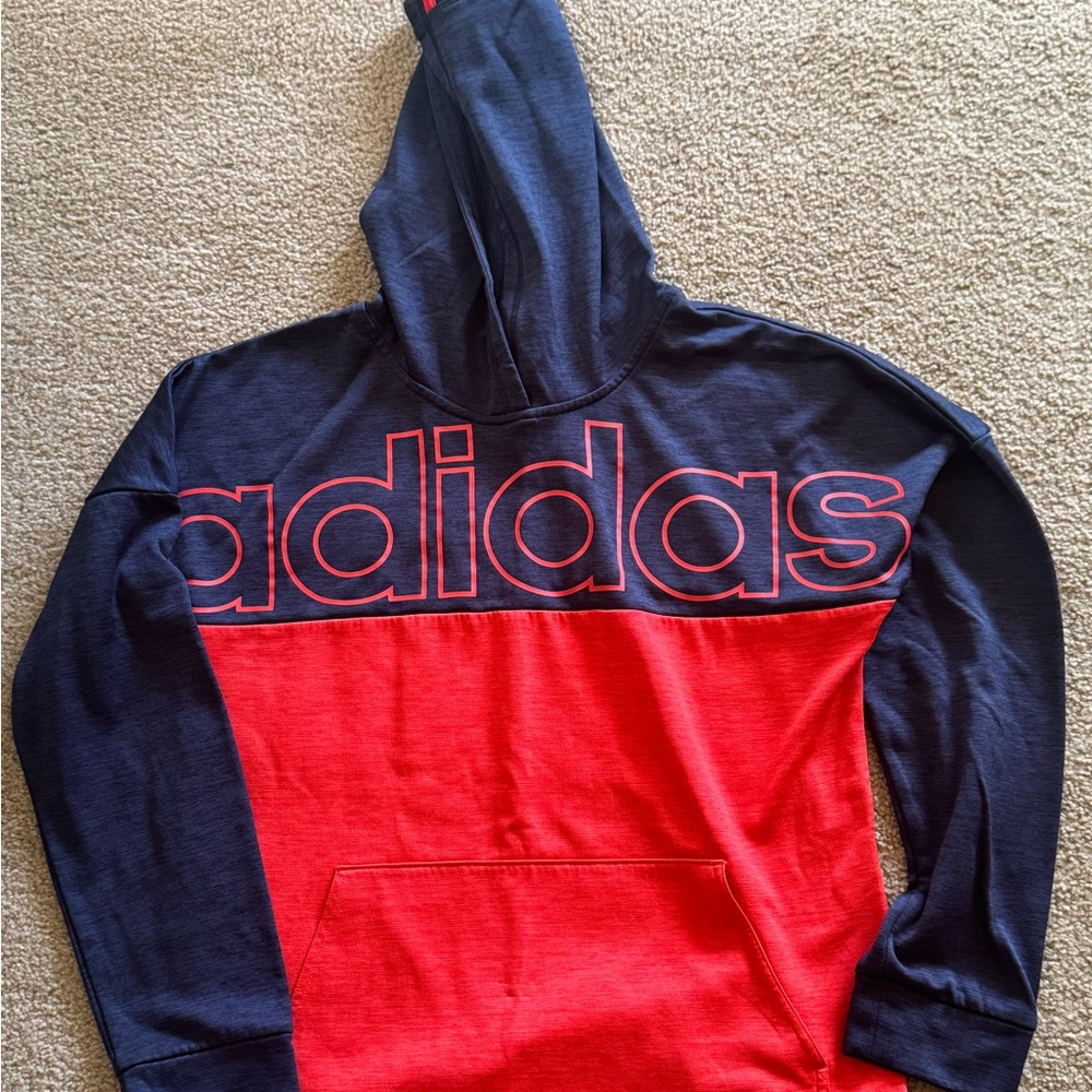 Adidas Navy and Orange Hoodie